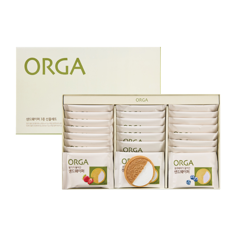 新光三越端午節ORGA 三種口味夾心威化禮盒